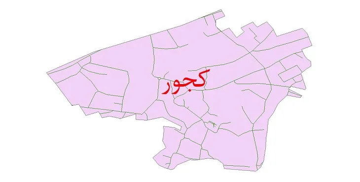 دانلود نقشه شیپ فایل شبکه معابر شهر کجور