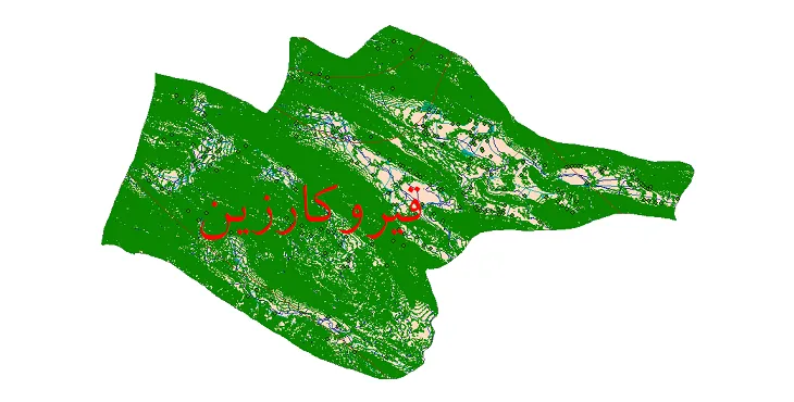 دانلود نقشه های شیپ فایل شهرستان قیر و کارزین + کاملترین لایه GIS