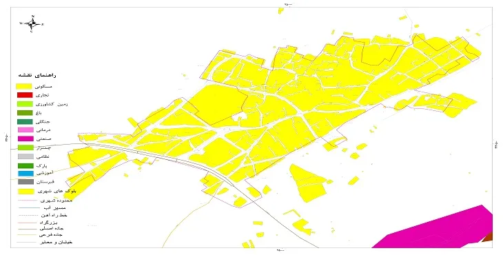 نقشه شیپ فایل (GIS) شهر کوزه کنان 1404 + عکس با کیفیت