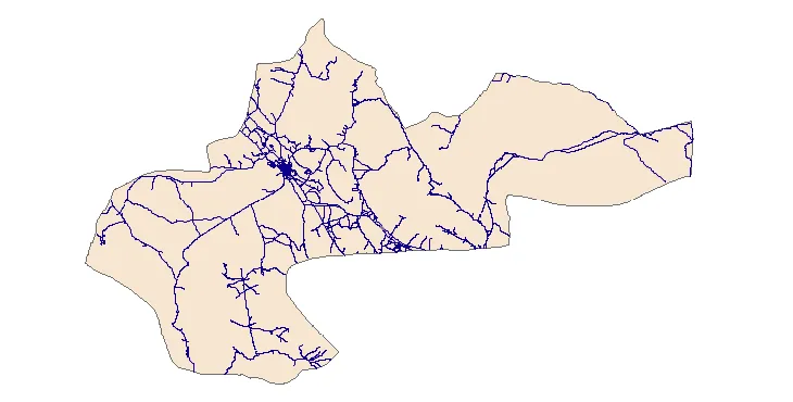 جدیدترین نقشه شیپ فایل راه های شهرستان خاش + PDF