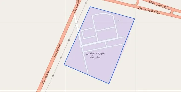 دانلود نقشه شهرک صنعتی بندر ریگ + pdf با کیفیت بالا