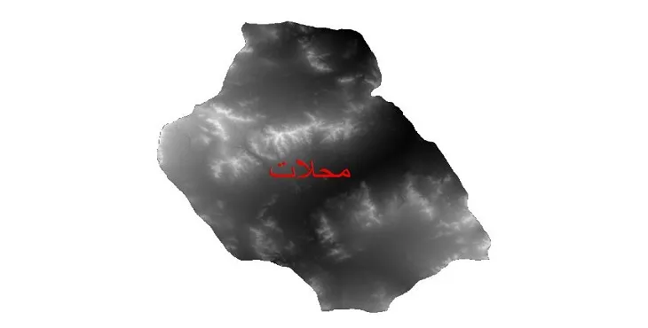 دانلود نقشه دم (DEM) شهرستان محلات | دقت 30 متر