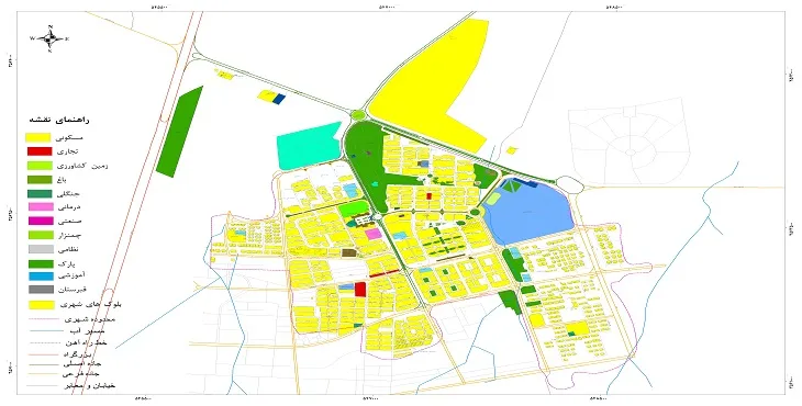 نقشه شیپ فایل (GIS) شهر جدید مجلسی 1404 + عکس با کیفیت
