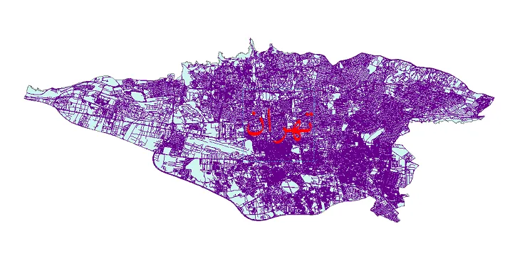 دانلود نقشه شیپ فایل شبکه معابر شهر تهران