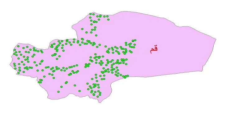 دانلود نقشه شیپ فایل کیفیت آب چاه های استان قم