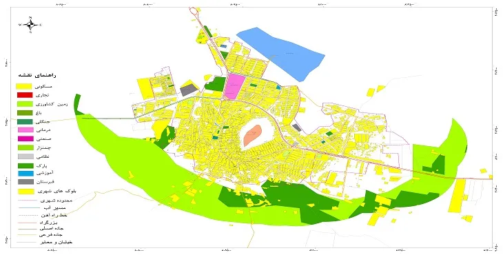 نقشه شیپ فایل (GIS) شهر گراش 1404 + عکس با کیفیت