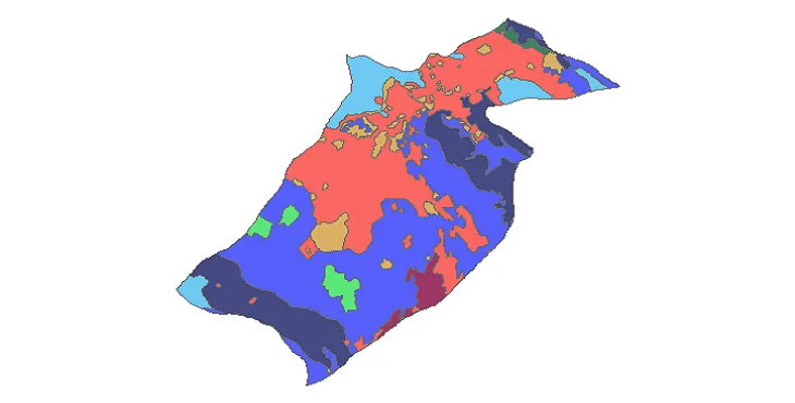 بروزترین نقشه شیپ فایل کاربری اراضی شهرستان مبارکه + PDF