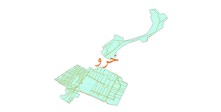 دانلود نقشه شیپ فایل شبکه معابر شهر خرو