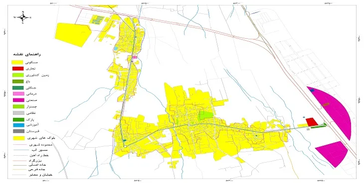 نقشه شیپ فایل (GIS) شهر منظریه 1404 + عکس با کیفیت