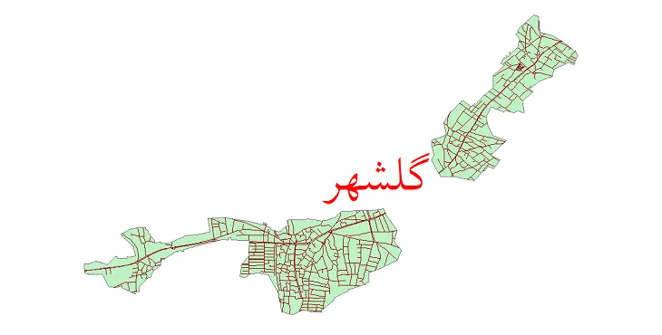 دانلود نقشه شیپ فایل شبکه معابر شهر گلشهر