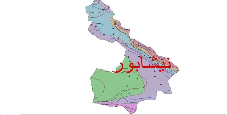 نقشه شیپ فایل اقلیمشناسی شهرستان نیشابور + 7 لایه اقلیمی