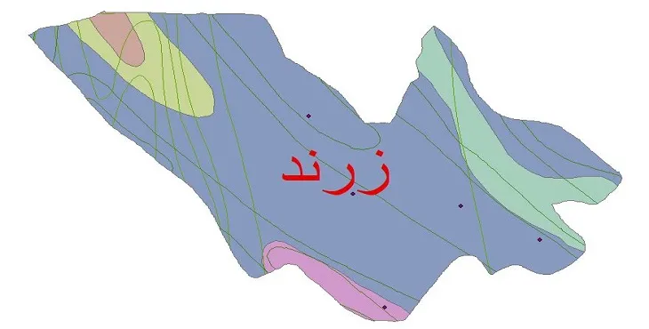 نقشه شیپ‌ فایل اقلیم‌شناسی شهرستان زرند + 7 لایه اقلیمی