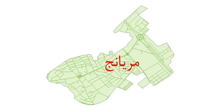 دانلود نقشه شیپ فایل شبکه معابر شهر مریانج