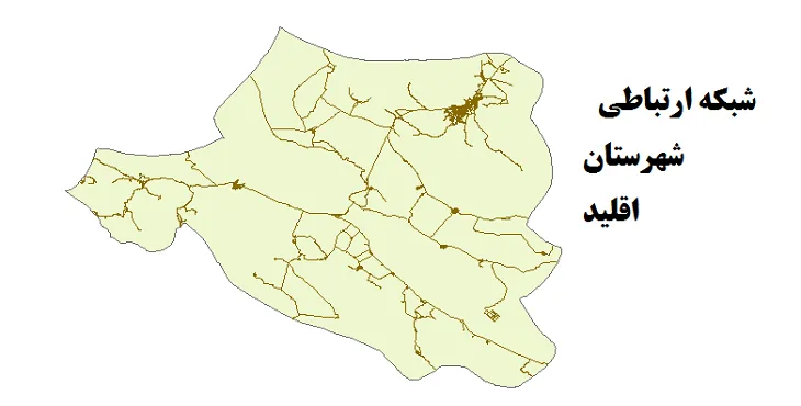 جدیدترین نقشه شیپ فایل راه های شهرستان اقلید + PDF