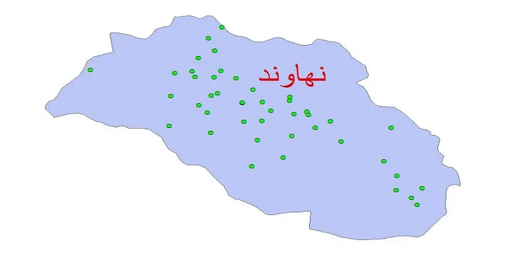 دانلود نقشه شیپ فایل کیفیت آب چاه های شهرستان نهاوند