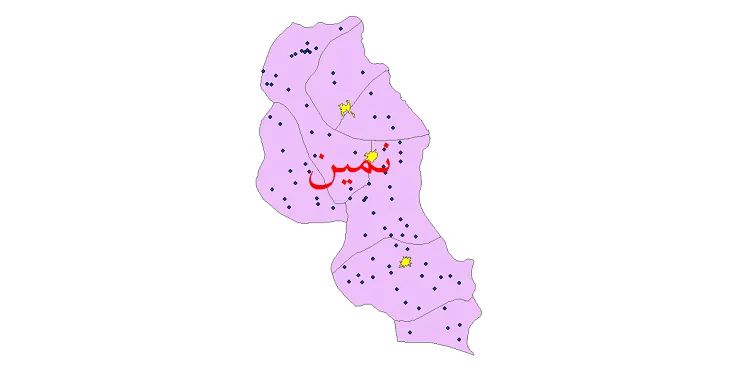 دانلود نقشه شیپ فایل (GIS) تقسیمات سیاسی شهرستان نمین سال 1400