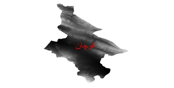 دانلود نقشه دم (DEM) شهرستان قوچان | دقت 30 متر