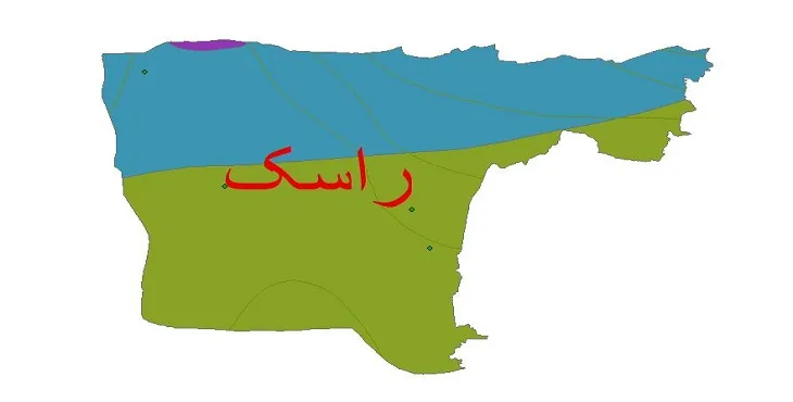 نقشه شیپ‌ فایل اقلیم‌شناسی شهرستان راسک + 7 لایه اقلیمی