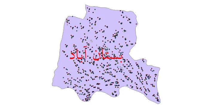 دانلود نقشه جمعیت نقاط شهری و روستایی شهرستان بستان آباد از سال 1335 تا 1395