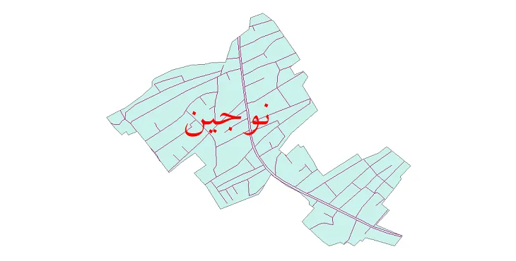 دانلود نقشه شیپ فایل شبکه معابر شهر نوجین