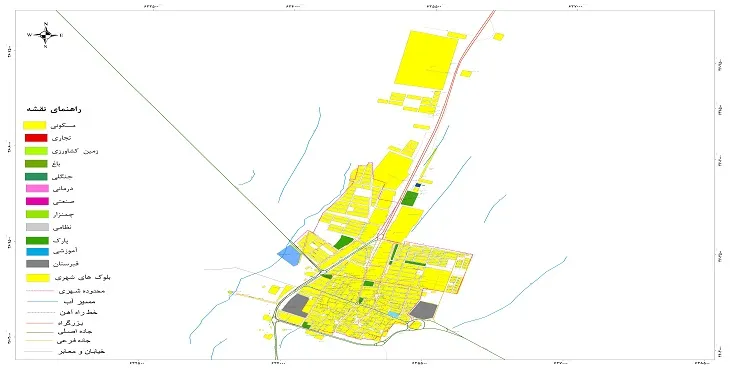 نقشه شیپ فایل (GIS) شهر هرند 1404 + عکس با کیفیت