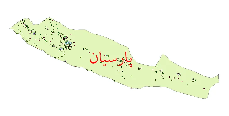 دانلود نقشه شیپ فایل جمعیت نقاط شهری و روستایی شهرستان پارسیان از سال 1335 تا 1395