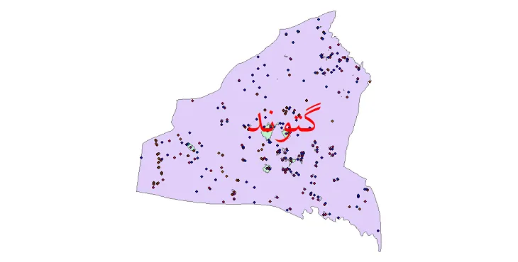 دانلود نقشه شیپ فایل جمعیت نقاط شهری و روستایی شهرستان گتوند از سال 1335 تا 1395