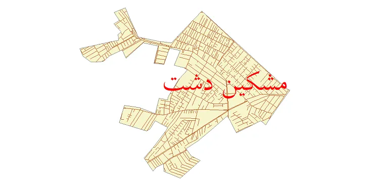 دانلود نقشه شیپ فایل شبکه معابر شهر مشکین دشت
