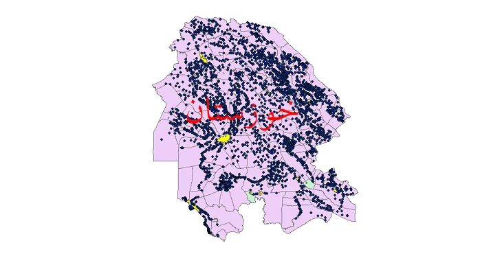 دانلود نقشه شیپ فایل (GIS) تقسیمات سیاسی استان خوزستان سال 1400