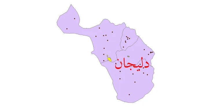 دانلود نقشه شیپ فایل (GIS) تقسیمات سیاسی شهرستان دلیجان سال 1400