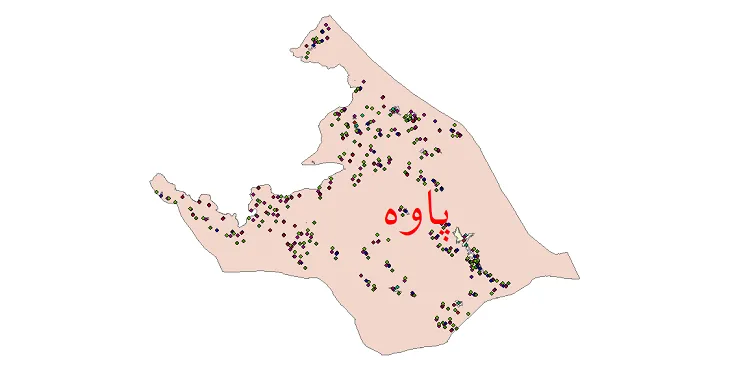 دانلود نقشه شیپ فایل جمعیت نقاط شهری و روستایی شهرستان پاوه از سال 1335 تا 1395