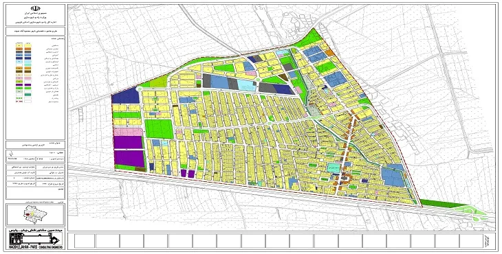 دانلود نقشه کاربری اراضی شهر محمودآباد نمونه | وضع موجود + پیشنهادی