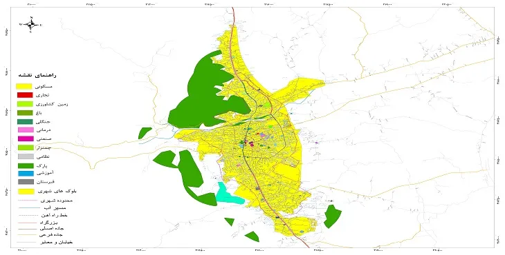جدیدترین نقشه شهر هشتپر | قابل چاپ + کیفیت بالا