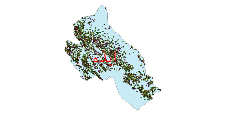 دانلود نقشه شیپ فایل جمعیت نقاط شهری و روستایی شهرستان ایذه از سال 1335 تا 1395