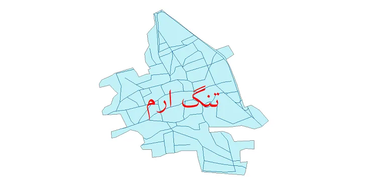 دانلود نقشه شیپ فایل شبکه معابر شهر تنگ ارم