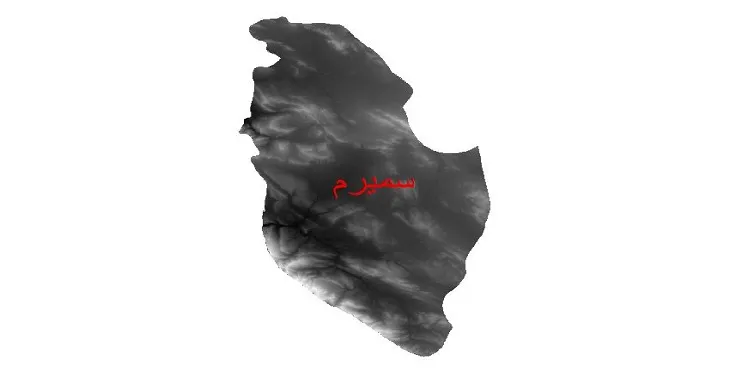 دانلود نقشه دم (DEM) شهرستان سمیرم | دقت 30 متر