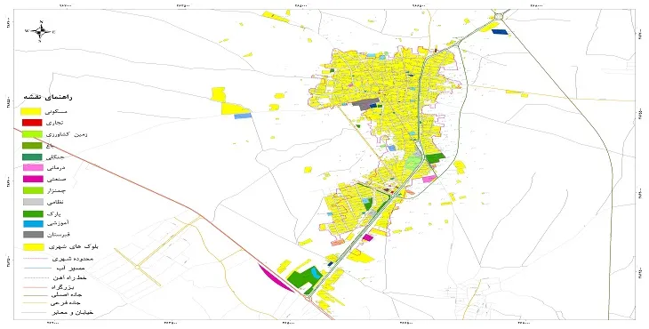 نقشه شیپ فایل (GIS) شهر بهار 1405 + عکس با کیفیت