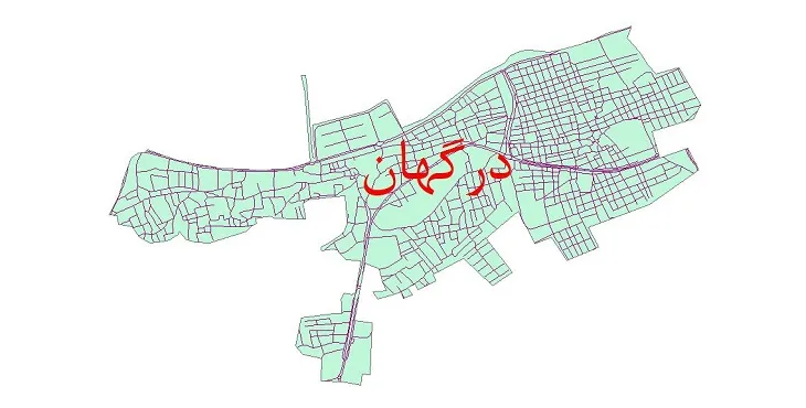 دانلود نقشه شیپ فایل شبکه معابر شهر درگهان
