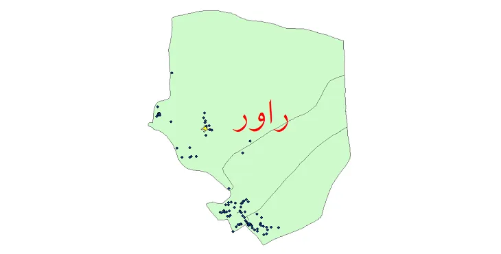 دانلود نقشه شیپ فایل (GIS) تقسیمات سیاسی شهرستان راور سال 1400