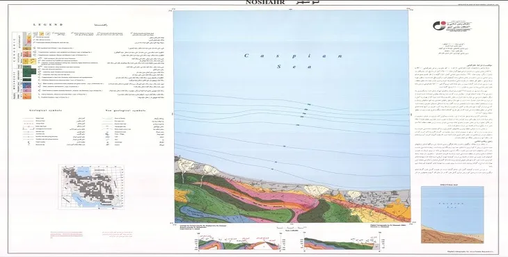 نقشه زمین‌ شناسی محدوده شهری نوشهر + تصویر با کیفیت بالا