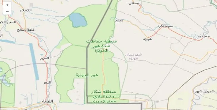 دانلود نقشه شهرستان هویزه + pdf با کیفیت بالا