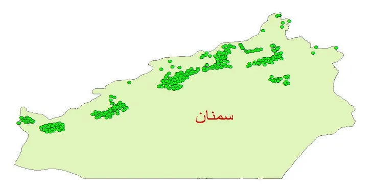 دانلود نقشه شیپ فایل کیفیت آب چاه های استان سمنان