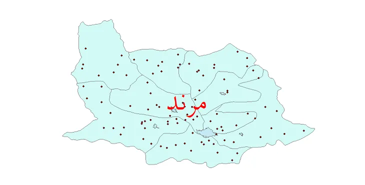 دانلود نقشه شیپ فایل (GIS) تقسیمات سیاسی شهرستان مرند سال 1400