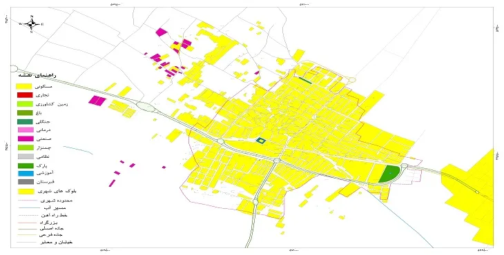 نقشه شیپ فایل (GIS) شهر ابوزیدآباد سال 1404 + عکس با کیفیت