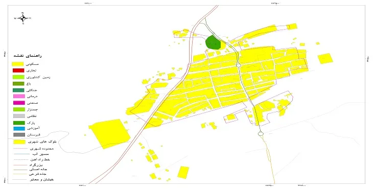 جدیدترین نقشه شهر جبالبارز | قابل چاپ + کیفیت بالا