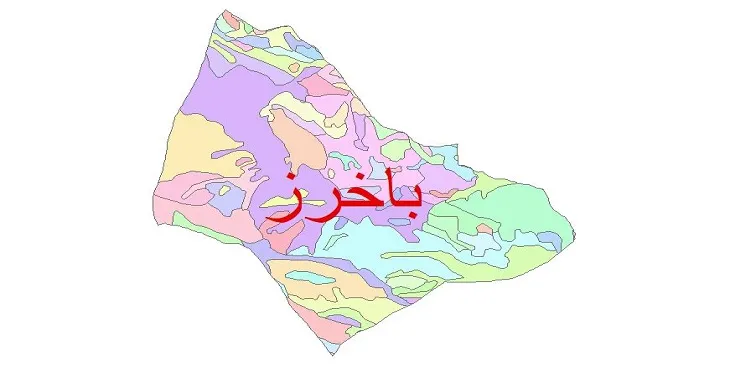 نقشه شیپ فایل (GIS) زمین‌ شناسی شهرستان باخرز