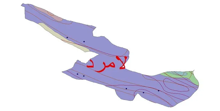 نقشه شیپ‌ فایل اقلیم‌شناسی شهرستان لامرد + 7 لایه اقلیمی