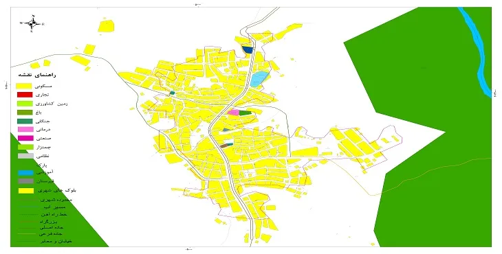 نقشه شیپ فایل (GIS) شهر میرآباد 1404 + عکس با کیفیت