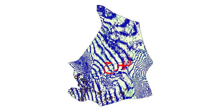 دانلود نقشه های شیپ فایل شهرستان فهرج + کاملترین لایه GIS
