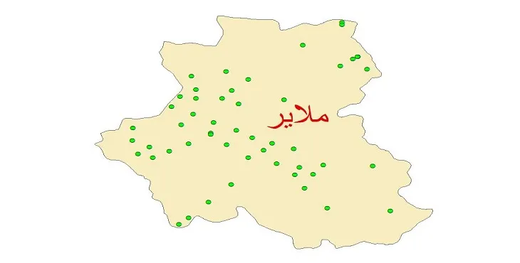 دانلود نقشه شیپ فایل کیفیت آب چاه های شهرستان ملایر